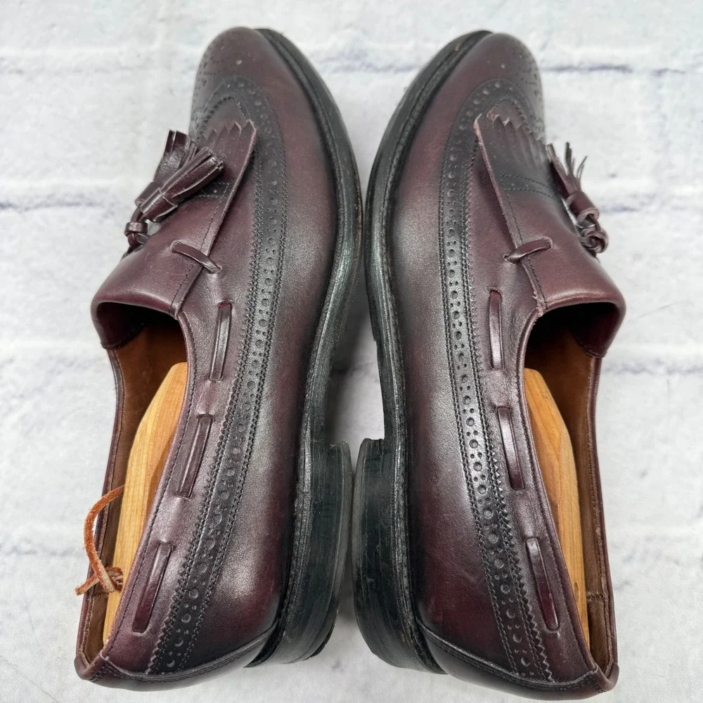 Allen Edmonds‎ Arlington Tassel Loafers Men's 9A Oxblood Burgundy Made USA 3777